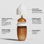 Biberon Col Ultra Large Confort+ 240 ml — Blanc