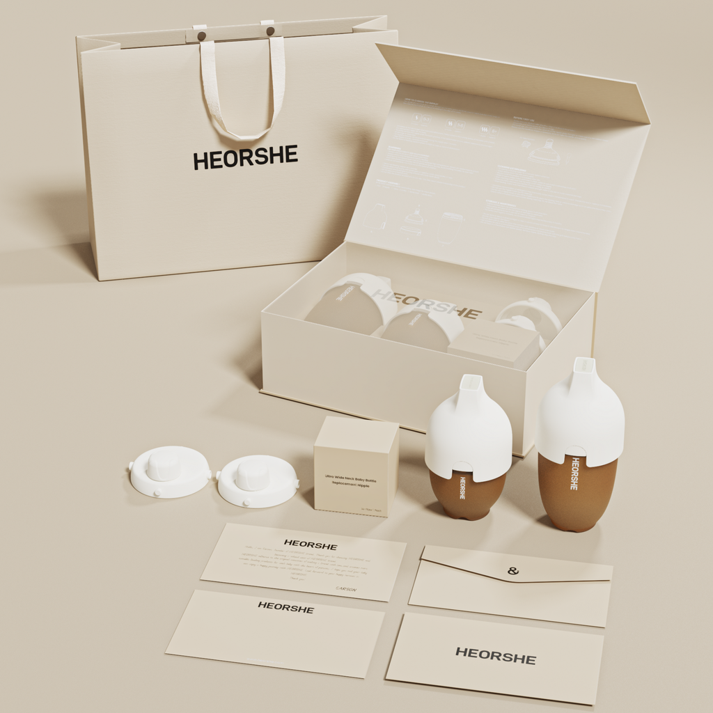 Coffret Naissance Premium — 2 Biberons & Accessoires HEORSHE