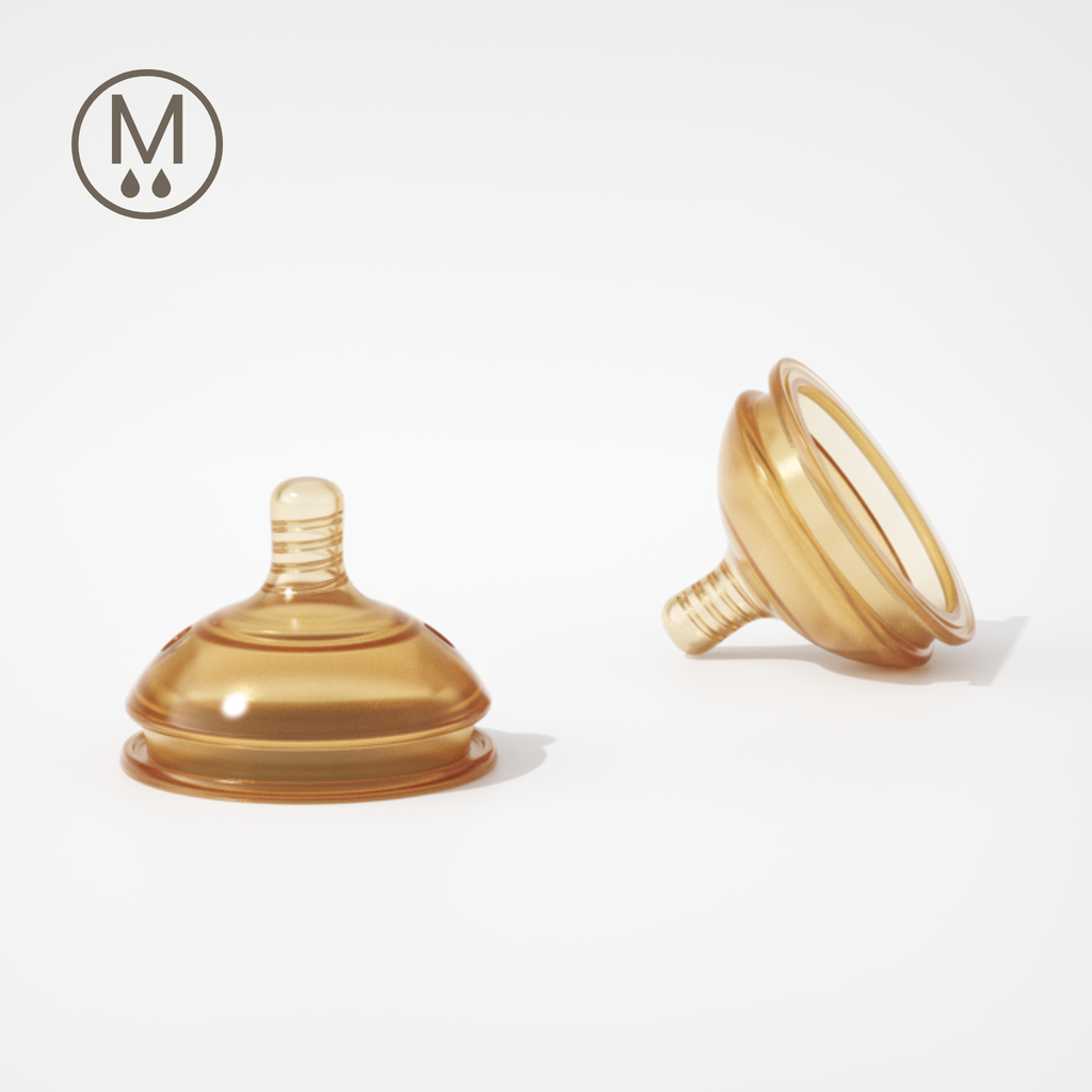 Lot de 2 Tétines de rechange — Biberon Col Ultra Large — Débit Moyen (3-6 mois)